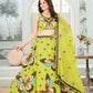 Embroidered Faux Georgette Lehenga Set