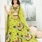 Embroidered Faux Georgette Lehenga Set