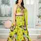 Embroidered Faux Georgette Lehenga Set