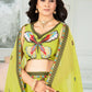 Embroidered Faux Georgette Lehenga Set