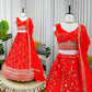 Embroidered Faux Georgette Lehenga Set for Wedding and Festive Occasions