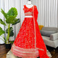 Embroidered Faux Georgette Lehenga Set for Wedding and Festive Occasions