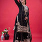 Embroidered Faux Georgette Palazzo Suit Set