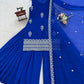 Embroidered Faux Georgette Plazo Suit Set