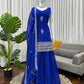 Embroidered Faux Georgette Plazo Suit Set