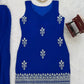 Embroidered Faux Georgette Plazo Suit Set