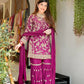 Embroidered Faux Georgette Plazzo Suit with Dupatta