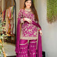 Embroidered Faux Georgette Plazzo Suit with Dupatta