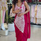 Embroidered Faux Georgette Ready to Wear Saree for Festive and Party Wear