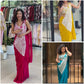 Embroidered Faux Georgette Ready to Wear Saree for Festive and Party Wear