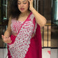 Embroidered Faux Georgette Ready to Wear Saree for Festive and Party Wear
