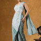 Embroidered Faux Georgette Ready to Wear Saree for Festive and Party Wear