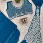 Embroidered Faux Georgette Ready to Wear Saree for Festive and Party Wear