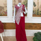 Embroidered Faux Georgette Ready to Wear Saree for Festive and Party Wear