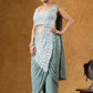 Embroidered Faux Georgette Ready to Wear Saree for Festive and Party Wear