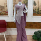 Embroidered Faux Georgette Ready to Wear Saree for Festive and Party Wear