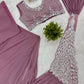 Embroidered Faux Georgette Ready to Wear Saree for Festive and Party Wear