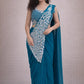 Embroidered Faux Georgette Ready to Wear Saree for Festive and Party Wear