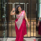 Embroidered Faux Georgette Ready to Wear Saree for Festive and Party Wear