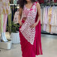 Embroidered Faux Georgette Ready to Wear Saree for Festive and Party Wear