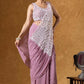 Embroidered Faux Georgette Ready to Wear Saree for Festive and Party Wear