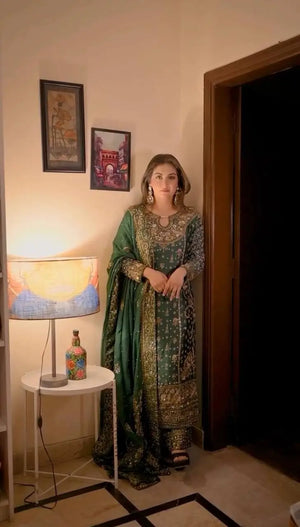 Embroidered Faux Georgette Ready to Wear Suit Set