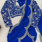 Embroidered Faux Georgette Ruffle Saree