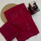Embroidered Faux Georgette Saree Set with Net Dupatta