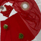 Embroidered Faux Georgette Saree with Mirror and Pearl Work