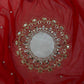 Embroidered Faux Georgette Saree with Mirror and Pearl Work