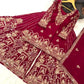 Embroidered Faux Georgette Sharara Set