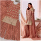 Embroidered Faux Georgette Sharara Set