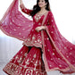 Embroidered Faux Georgette Sharara Set