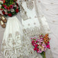 Embroidered Faux Georgette Sharara Set