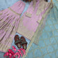 Embroidered Faux Georgette Sharara Set with Butterfly Net Dupatta