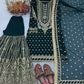 Embroidered Faux Georgette Sharara Set with Dupatta