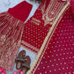 Embroidered Faux Georgette Sharara Set with Dupatta