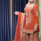 Embroidered Faux Georgette Sharara Set with Dupatta