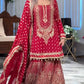 Embroidered Faux Georgette Sharara Set with Dupatta