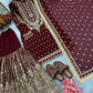 Embroidered Faux Georgette Sharara Set with Dupatta