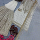 Embroidered Faux Georgette Sharara Set with Dupatta