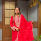 Embroidered Faux Georgette Sharara Set with Dupatta