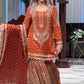 Embroidered Faux Georgette Sharara Set with Dupatta