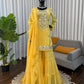 Embroidered Faux Georgette Sharara Suit Set