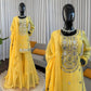Embroidered Faux Georgette Sharara Suit Set