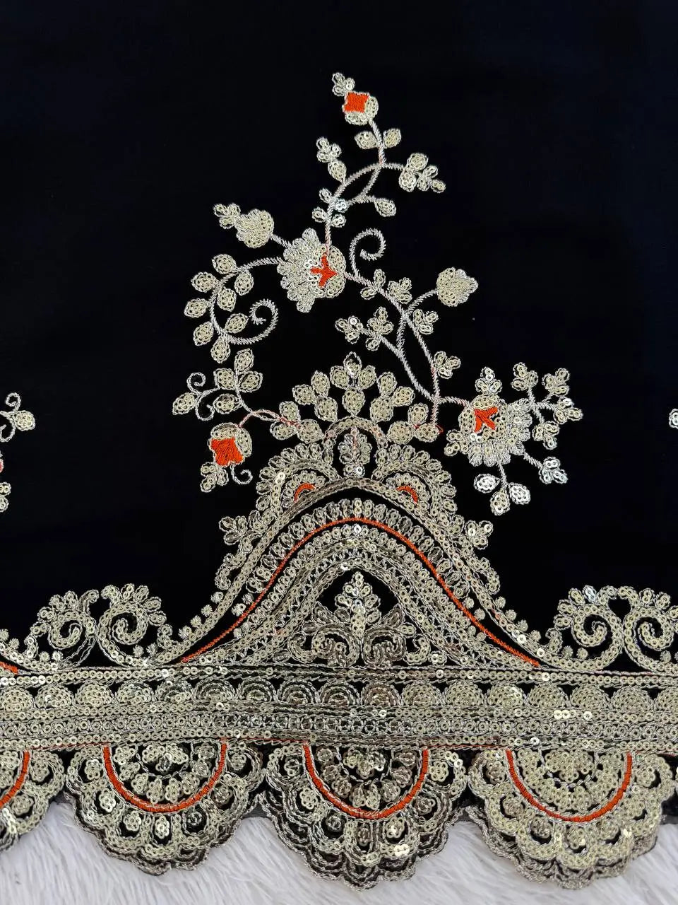 Embroidered Faux Georgette Sharara Suit Set