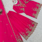 Embroidered Faux Georgette Sharara Suit Set