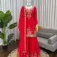 Embroidered Faux Georgette Sharara Suit Set