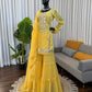 Embroidered Faux Georgette Sharara Suit Set