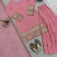 Embroidered Faux Georgette Sharara Suit Set with Dupatta